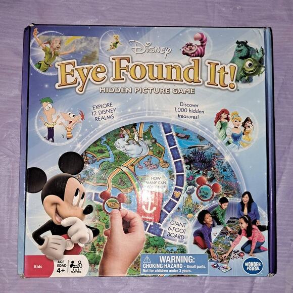 Disney "Eye Found It" Board Game Giant 6 foot Board Lightly Used and Complete - Picture 3 of 9